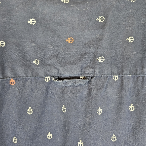 Denim & Flower Slim Fit Men's Large Anchor Print Short Sleeve Shirt A1212 - Picture 9 of 12